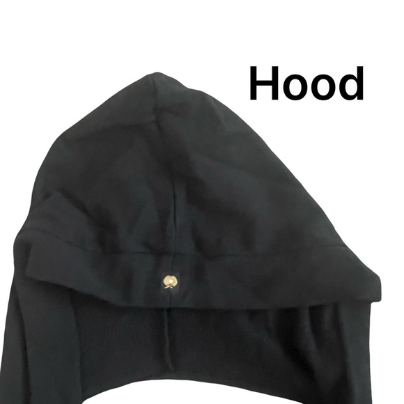 Apple Bottoms Women’s Black Hooded Tunic Dress Cutout Neck Rhinestones. Size:L. - Picture 3 of 10